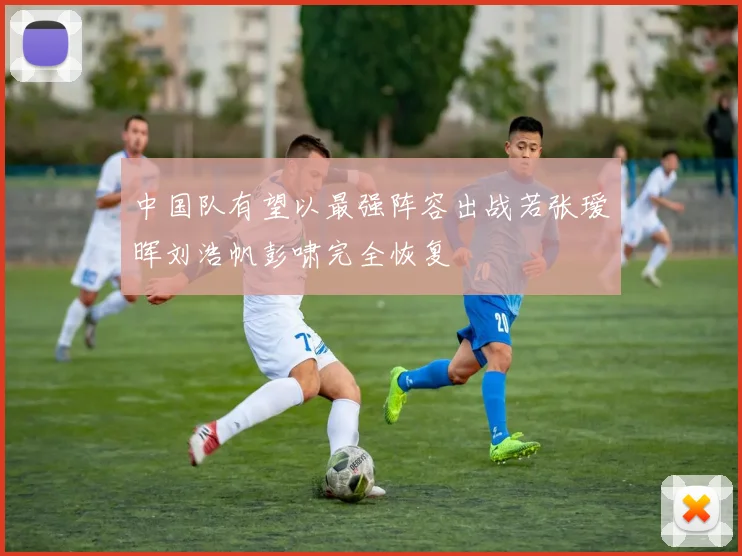 中国队有望以最强阵容出战若张瑷晖刘浩帆彭啸完全恢复